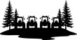 © Apela - Tractors in Mountain Landscape tree  , farm, farming,  vector bundle
