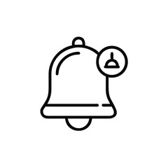 Aufkleber - Outline bell icon with a small circle containing a person symbol on notification