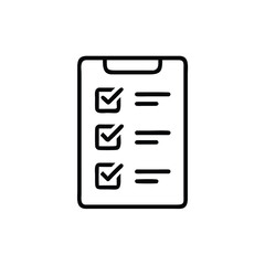 Poster - Handdrawn checklist icon with three checked boxes horizontal lines on mark done