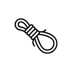 Poster - Outline a noose with a loop tied knot on a rope