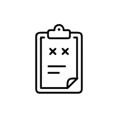 Aufkleber - Clipboard with crossed out marks lines on a checklist document