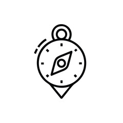 Aufkleber - Compass icon with needle direction markers on navigation travel