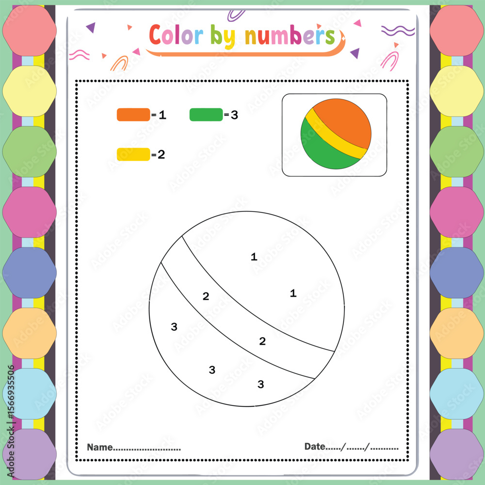 Vector coloring page for children education and activities. Puzzle game ...
