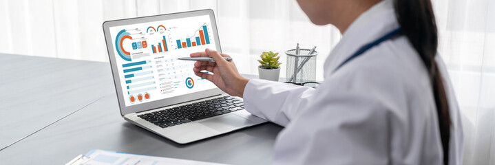 Poster - Business data dashboard provide business intelligence analytic for marketing strategy planning brisk with big data set to analyze customer demands and foreseeing business future