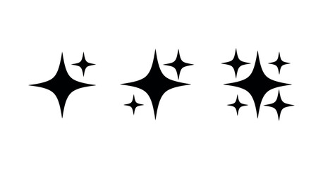 Poster - Set of Sparkling Star Icons