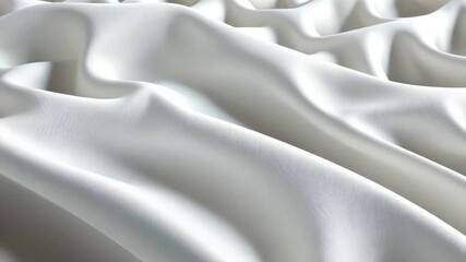 Poster - Soft white fabric texture with gentle folds and waves creating a seamless background effect, White fabric background Seamless 3D render