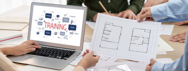 Poster - E-learning website with sofware for student to study online on the internet network brisk