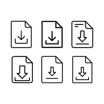 Download file icon set symbol graphic
