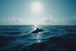 © Ifti Digital - Wild dolphins glide through sparkling blue waters under a sunlit sky, Undrewater video of wild dolphins traveling in blue ocean