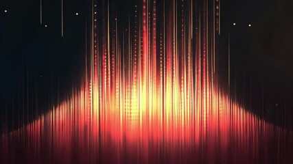 Poster - Vibrant music equalizer background with flowing light patterns creating an energetic atmosphere, Music equalizer seamless background