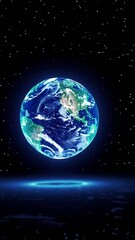 Wall Mural - Earth globe isolated in dark background