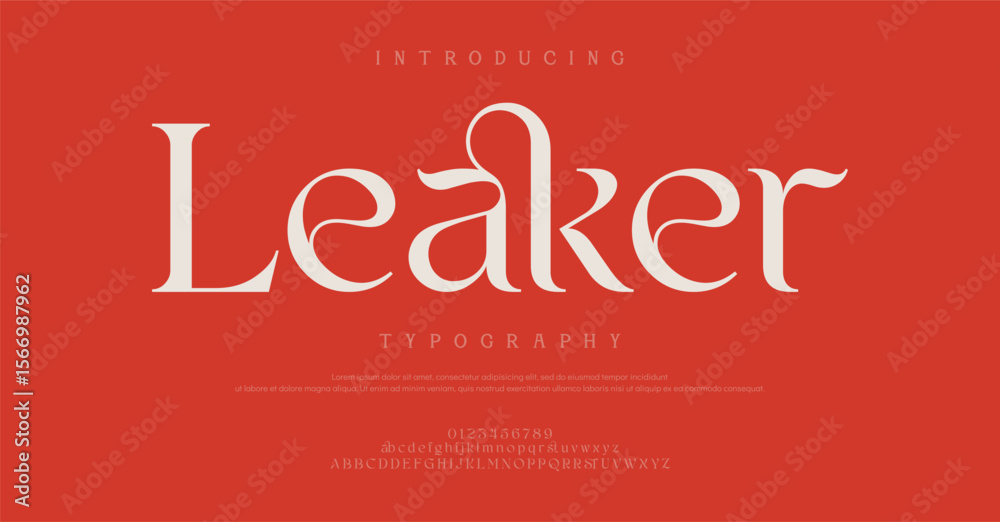 Slick Letters Classic serif font alphabet letters fancy gentle typographic design ...