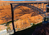 The Glen Canyon Dam Bridge Crosses Glen Canyon and The Colorado River, Glen Canyon National Recreation Area, Arizona, USA