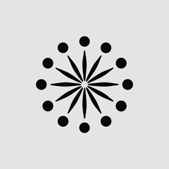 Poster - Geometric Fireworks Logo Design A vibrant and modern logo featuring fireworks constructed from geometric shapes perfect for celebrations events or brands seeking a dynamic and