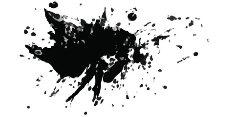 Aufkleber - Spray paint, ink stains on the paper. Watercolor background for textures.