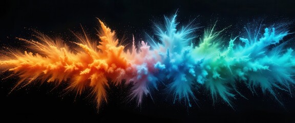 Aufkleber - Vibrant color explosion creating an artistic backdrop for computer monitors