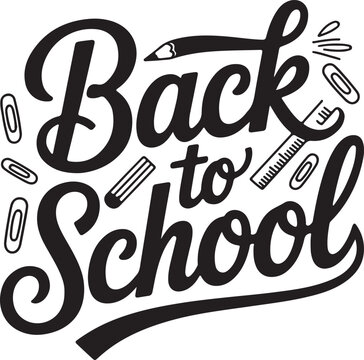A simple typography of Back To School.