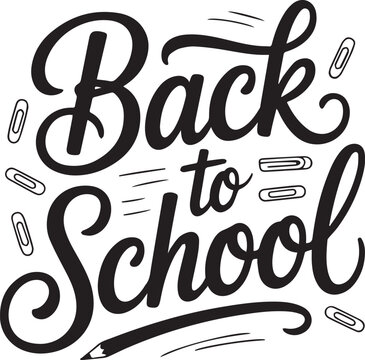A simple typography of Back To School.