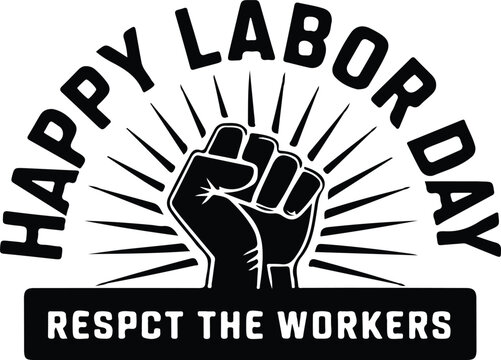 A simple typography of Happy Labor Day.