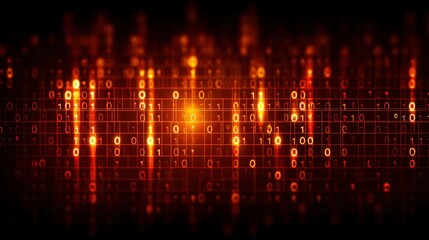 Abstract digital binary code background technology network system cybersecurity data