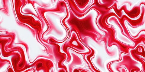 Poster - A red and white swirl pattern with a red and white color scheme. The image has a bold and vibrant feel to it, with the red and white colors creating a sense of energy and movement