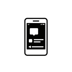 Fototapete - Smartphone with messaging app interface in minimalist style  