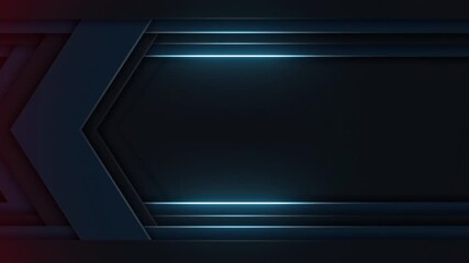 Wall Mural - This stock motion graphic video of Abstract Dark Blue Geometric Background with gentle overlapping curves on seamless loops