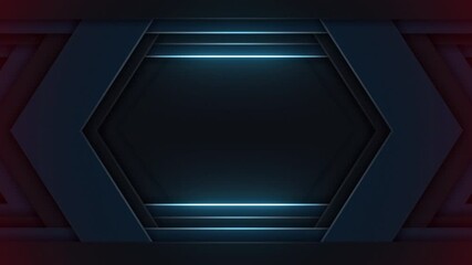 Wall Mural - This stock motion graphic video of Abstract Dark Blue Geometric Background with gentle overlapping curves on seamless loops
