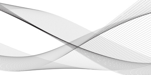 Poster - Abstract grey smooth element swoosh speed wave modern stream background. Abstract wave line for banner, template, wallpaper background with wave design. Vector illustration	