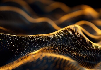 Fototapete - Gold background Wave motion