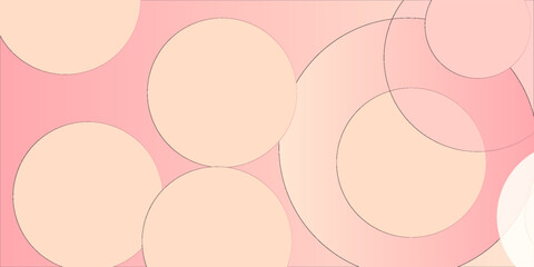 Poster - abstract circle background, pastel pink and yellow background,vector eps 10