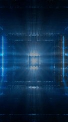 abstract blue data room background