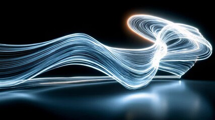 Poster - Dynamic Light Trails Creating Abstract Motion Art with Light Streaks