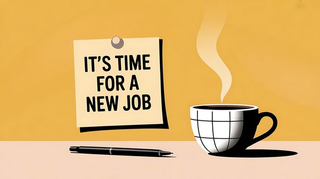 It's time for a new job, banner illustration, created with generative ai