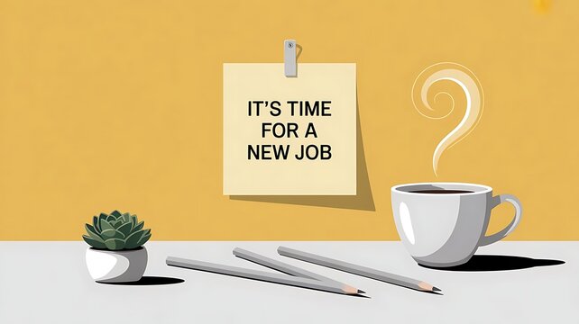 It's time for a new job, banner illustration, created with generative ai