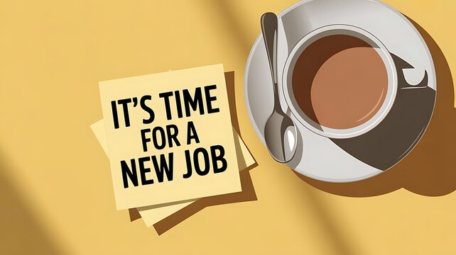 It's time for a new job, banner illustration, created with generative ai