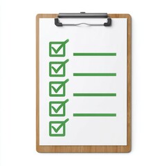 Poster - Checklist for Goal Setting. Checklist with green checkmarks on a clipboard.