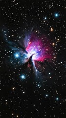 Wall Mural - beautiful cosmic scene featuring a vibrant nebula in the center of the galaxy, viewed from an astron