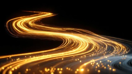 Poster - Dynamic Light Trails Creating a Stunning Visual Effect in Night Photography
