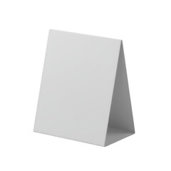 Blank table tent mockup isolated on transparent background. use cases: menu, advertising.