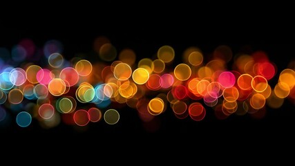 Poster - Colorful Bokeh Lights Creating Vibrant and Festive Night Scene