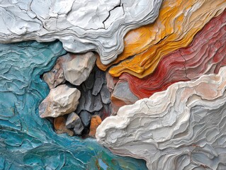 Fototapete - Leeyongjay expressionist painting showcases a 2-giixel standard in v2-3000h resolution, ideal as a website header with detailed artistic texture.