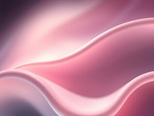 Poster - Elegant rose gradient curve background with soft abstract waves pattern