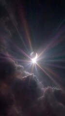 Wall Mural - Cosmic Rays and Nebular Clouds in Deep Space