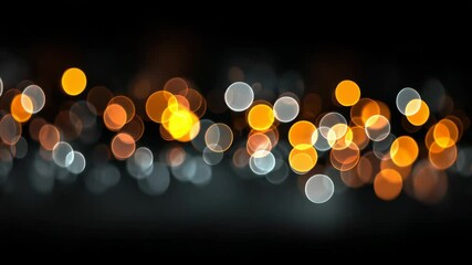 Poster - Blurry Bokeh Lights in Golden and Silver Tones for Festive or Abstract Visuals