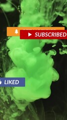 Poster - Animation of social media texts with icons over green liquid on black background