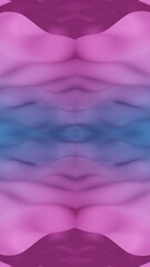 Poster - Animation of multi coloured layers waving over purple background