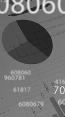 Aufkleber - Animation of digital interface with numbers changing, financial data processing and statistics