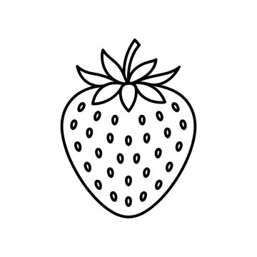 strawberry on a white