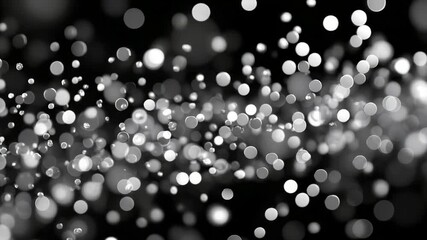 Poster - Elegant Black and White Bokeh Effect with Glittering Light Particles